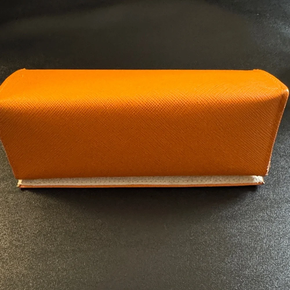 Tory Burch Bright Orange Glass Case, GOOD Condition